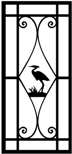 Casey Key Heron — line drawing
